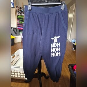 Kids Navy 'Nom Nom Nom' Jogger Pants with Character Graphic